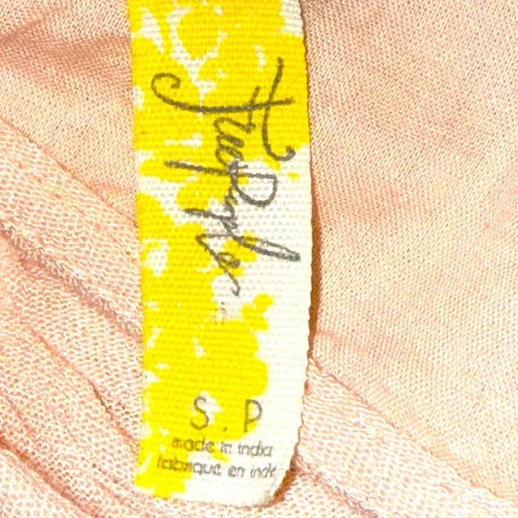 Free People Emma's Embroidered Mini Swing Boho Pink and White Dress, Small - Picture 7 of 8